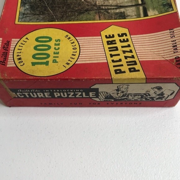 Vintage Picture Puzzle Built Rite 1000 Piece Homestead Warren Paper Product - Picture 6 of 7